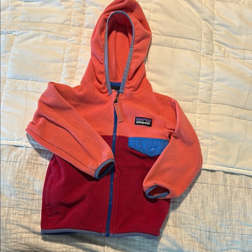 Patagonia Kids' Orange and Red Fleece Jacket